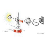 Batsystem Luce ABS bianco per armadi - AmerigoStore