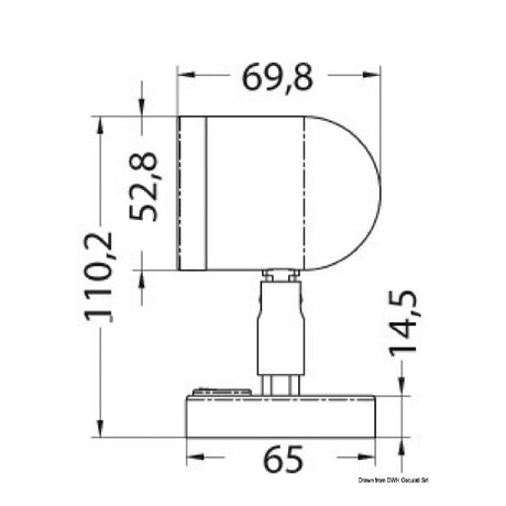 Osculati schwenkbarer LED-Scheinwerfer mit Schalter 13.947.10