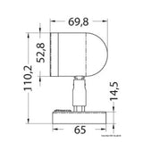 Foco LED articulado Osculati con interruptor 13.947.10