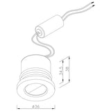 Aurora Lighting 58 Lumen Recessed LED Boat Ceiling Light