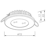Lámpara de techo LED empotrada Auroled