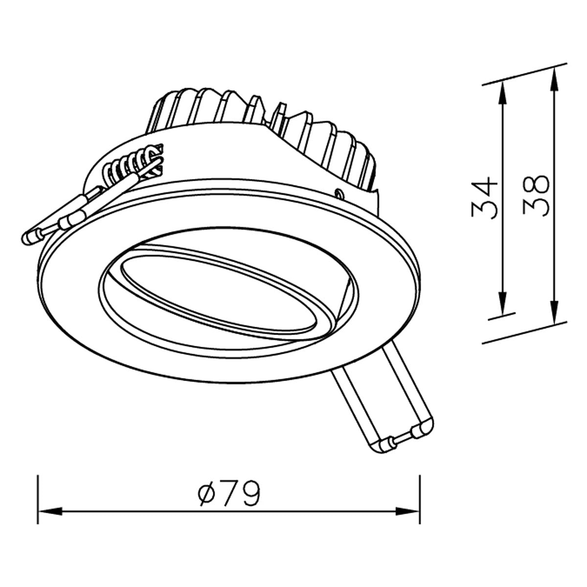 Aurora Lighting 344 Lumen LED Recessed Boat Ceiling Light