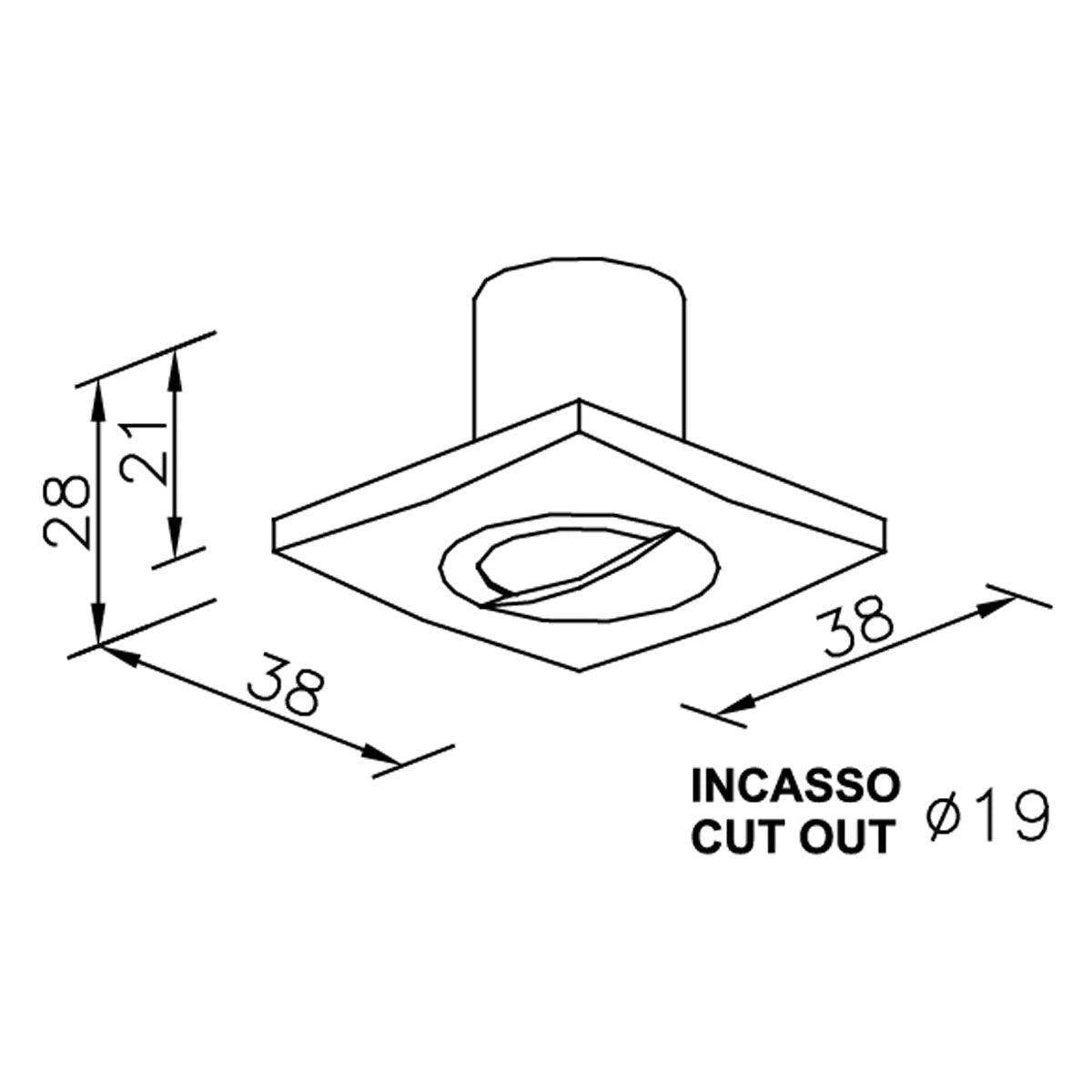Aurora Lighting Luce di cortesia a LED da incasso Lumen 6