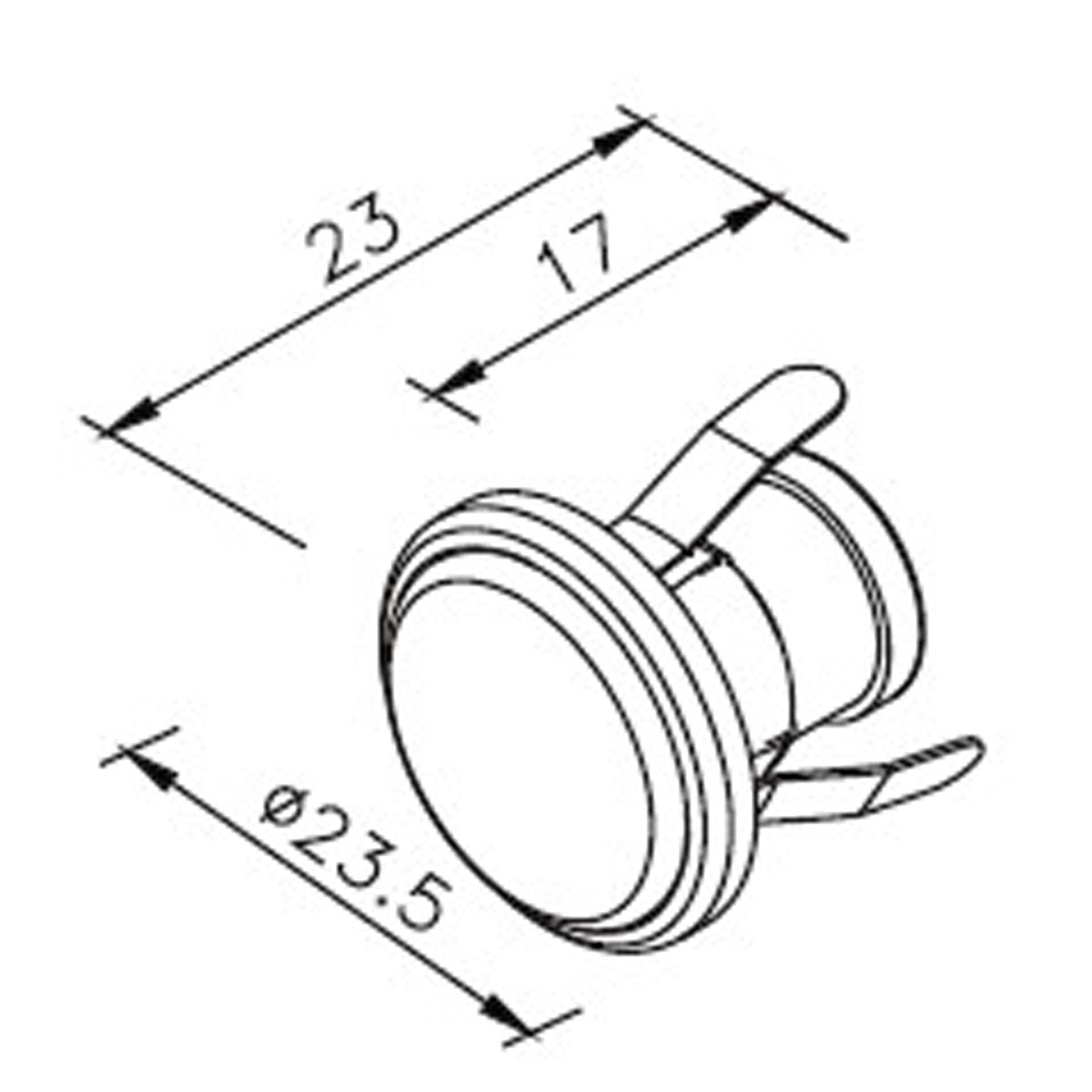 Auroled LED-Einbauleuchte D.23,5mm