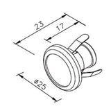 Auroled Recessed LED Courtesy Light D.25mm
