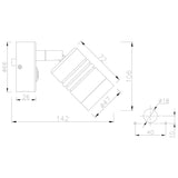 Aurora Lighting LED Spotlight with USB Socket