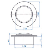 Trem Push On 16 LED Recessed Boat Ceiling Light