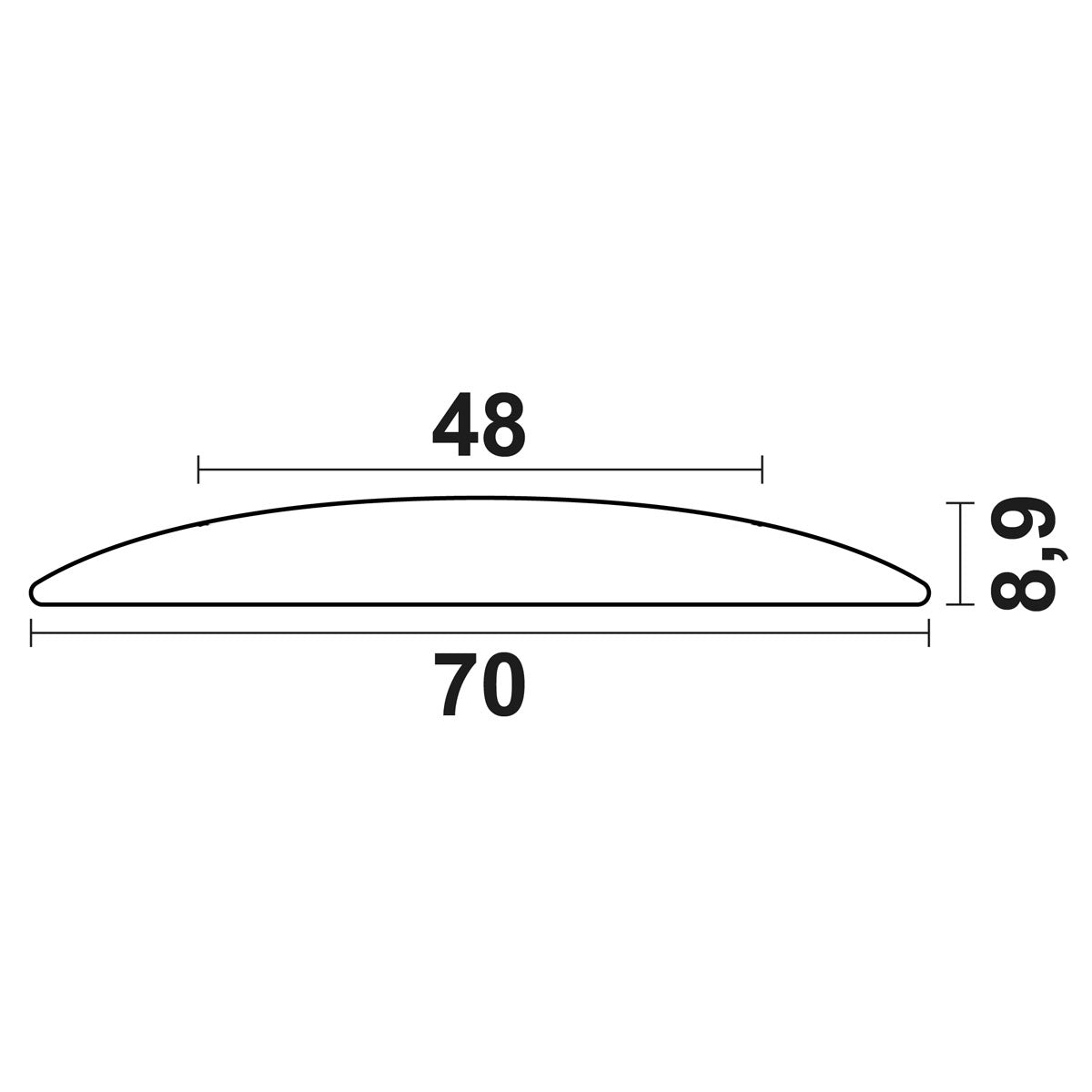 Trem LED ceiling light without recessed white light
