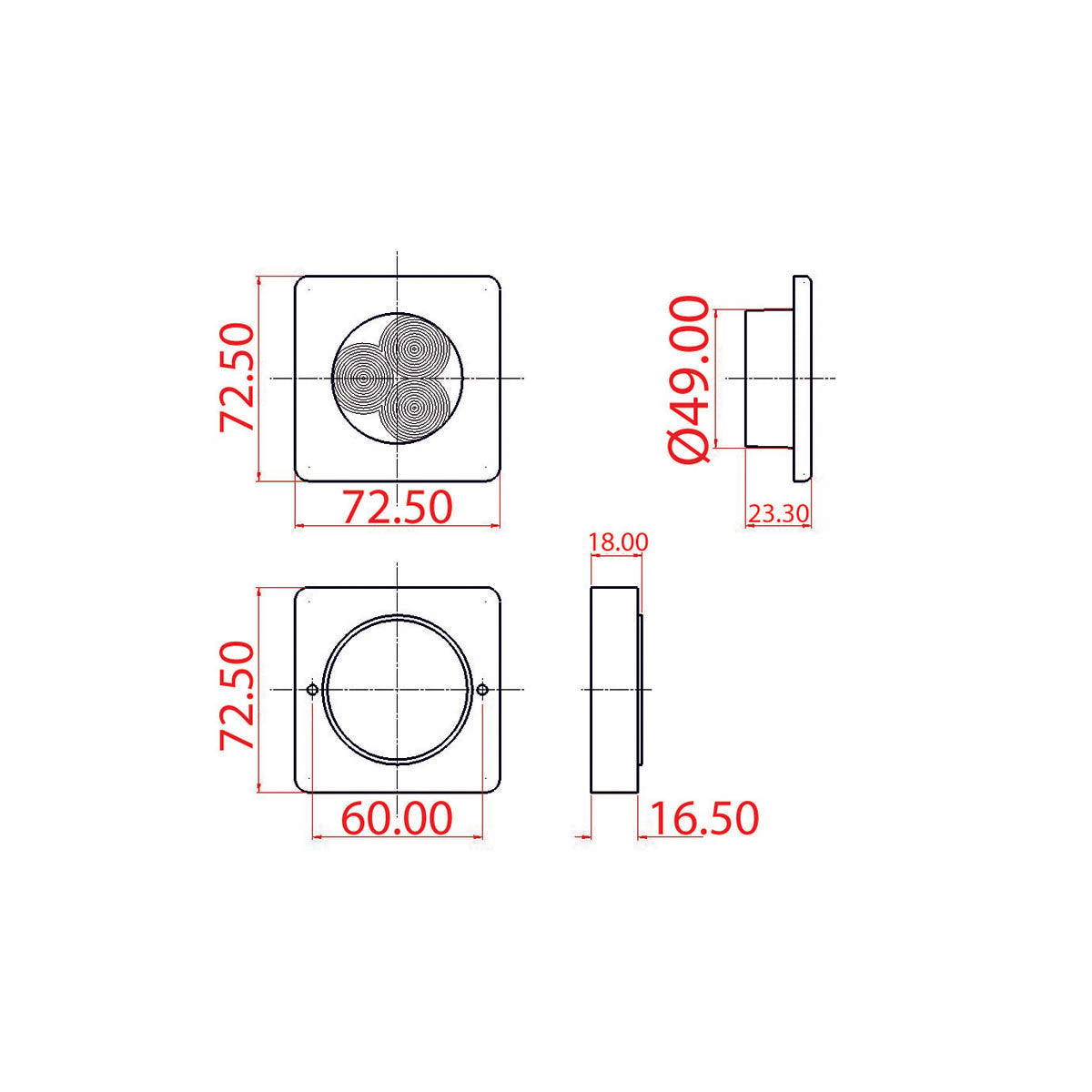 Trem Faretto al led Volts 12 Watt 2,0 LED 3 Lumen 45 luce Bianco