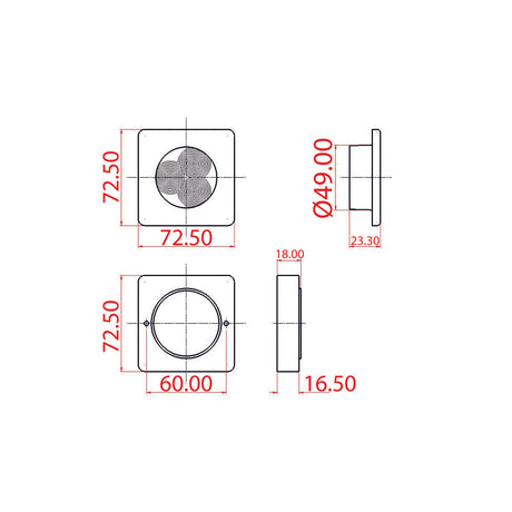 Trem Faretto al led Volts 12 Watt 2,0 LED 3 Lumen 45 luce Bianco