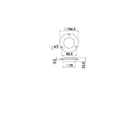 Trem Luce stagna da incasso per pozzetto 5 LED