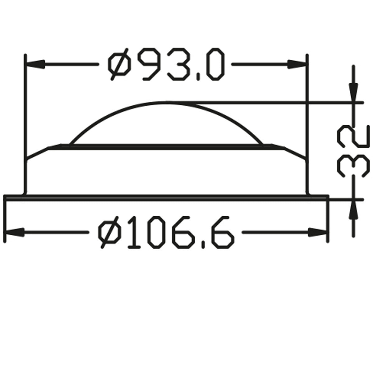 Trem Steh-Deckenleuchte mit 20 LEDs à 0,2 W und Schalter, 93 mm Durchmesser