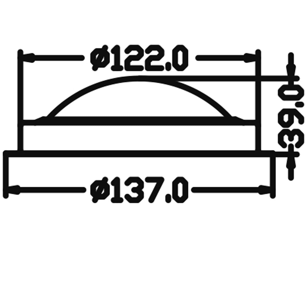 Trem Plafoniera da appoggio a 20 led da 0,2W con interruttore diametro 122 mm