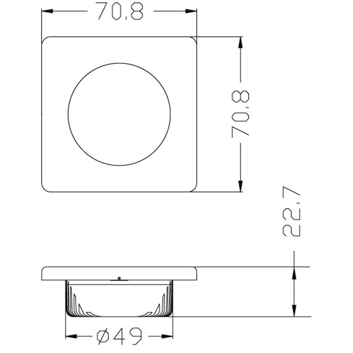 Trem Plafoniera Barca da incasso a 1 led