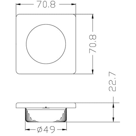 Trem Plafoniera Barca da incasso a 1 led