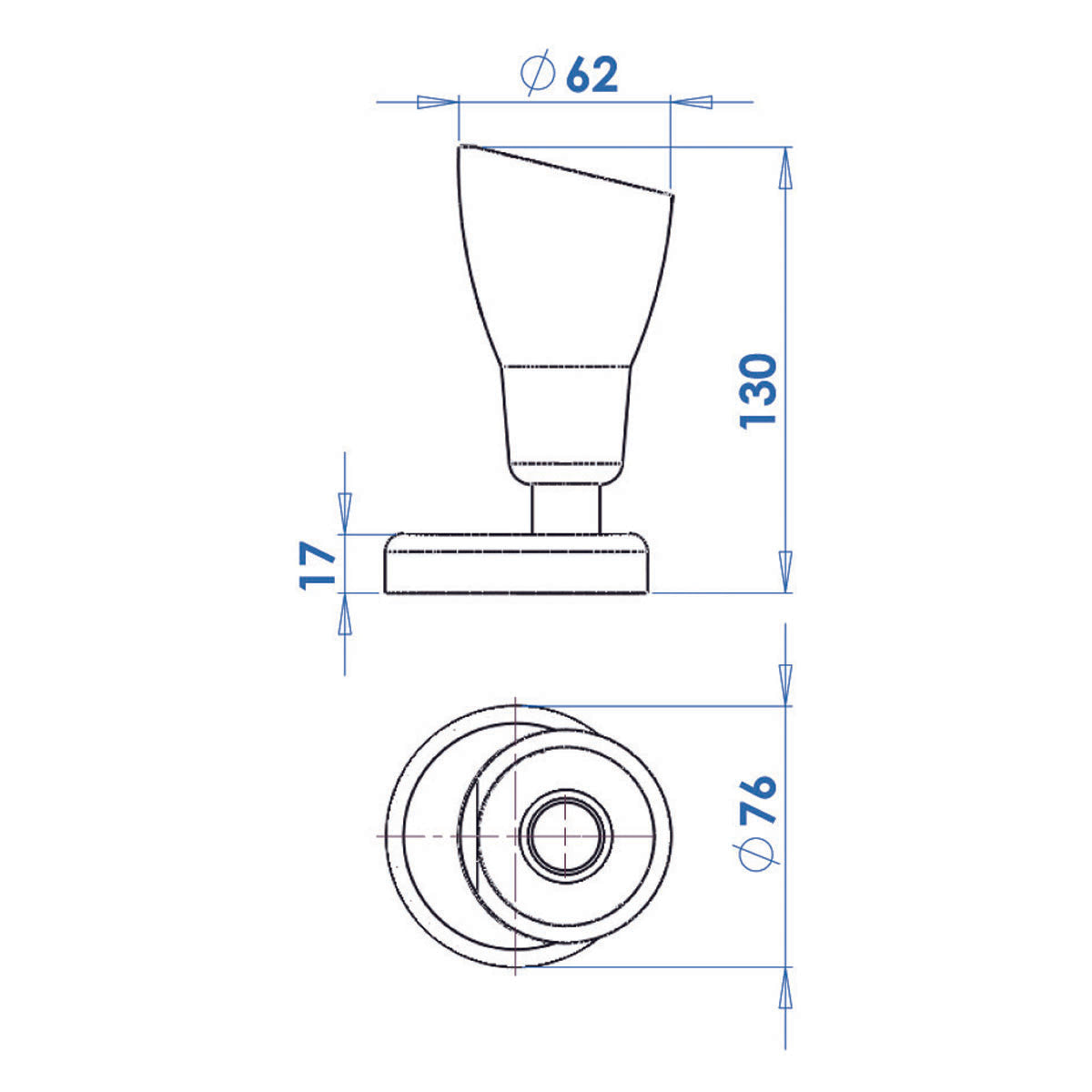 Trem Lampada alogena da parete Peso Kg 0,17 Lampada 12V 10W Vetro Blue