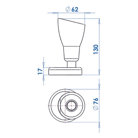 Trem Lampada alogena da parete Peso Kg 0,17 Lampada 12V 10W Vetro Blue