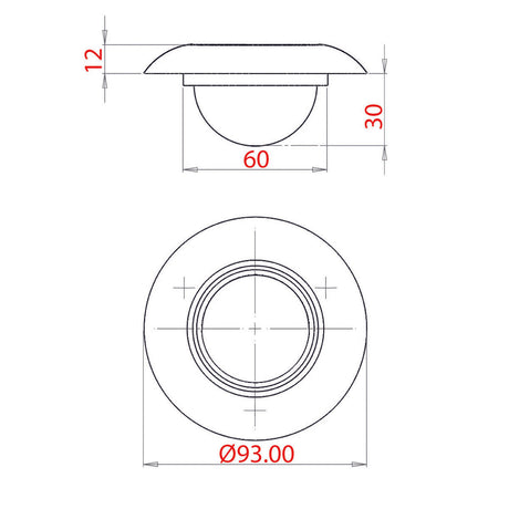 Trem Halogen-Scheinwerfer, Durchmesser 90 mm, Lampe 12 V, 10 W, weißes Licht