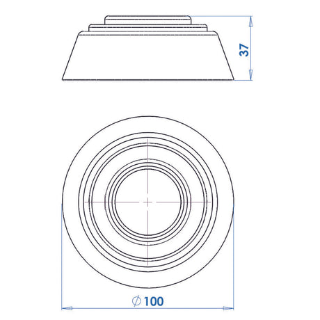 Trem 12V verchromte Messing-Bootsdeckenleuchte, ideal zur Montage unter dem Überrollbügel