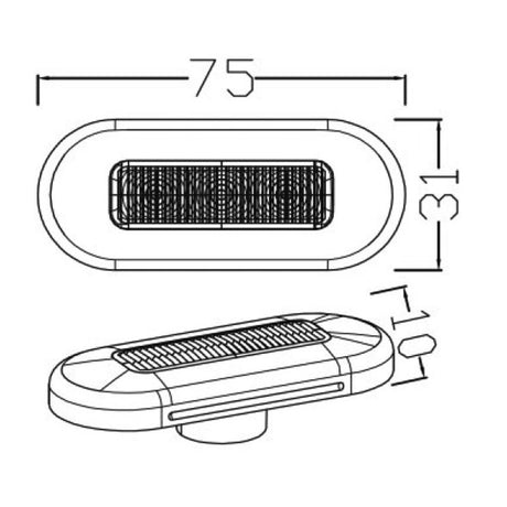 Trem LED-Einstiegsleuchte, weißes Licht