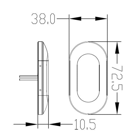 Trem LED-Einstiegsleuchte ohne Einbauöffnung