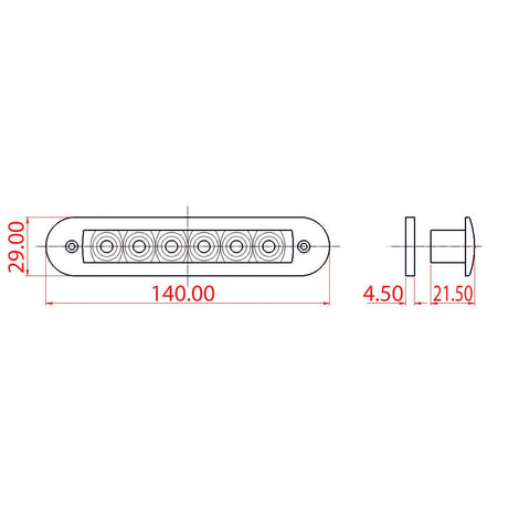 Trem Luce a LED montaggio al piano Colore Bianco