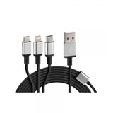 Lampa Cerbero, cavo ricarica con 3 connettori - 100 cm - Nero 38847