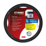 Lampa GT-Sport, coprivolante in Skeentex - L -  46/48 cm - Nero/Rosso 98017