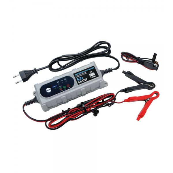 Cargador múltiple amperomático Lampa, cargador de batería inteligente, 12 V - 4,2 A 70208
