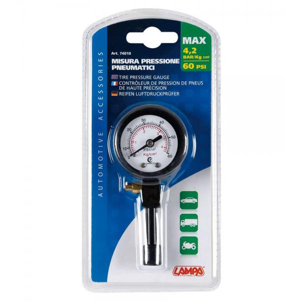 Lampa Misura pressione pneumatici in gomma/metallo 74010