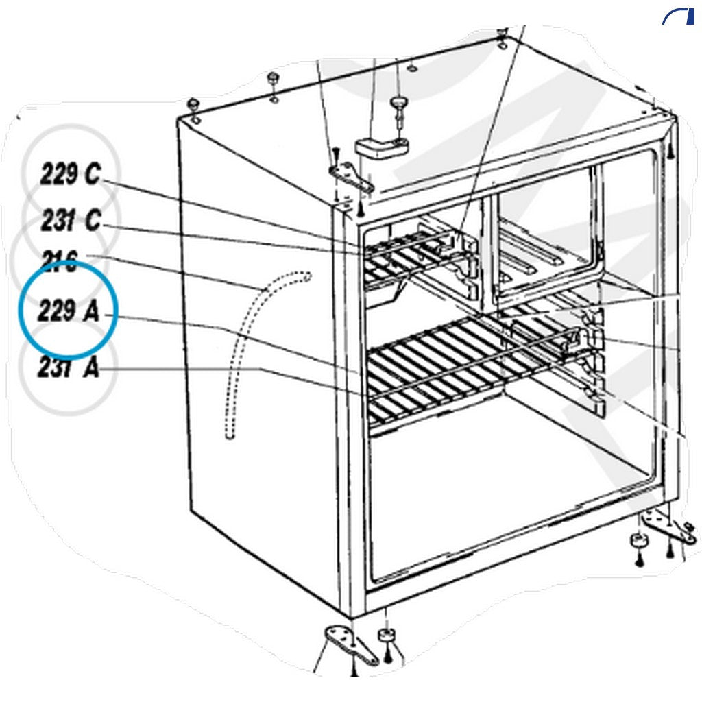 Ripiano inferiore per frigorifero Dometic RM 2210