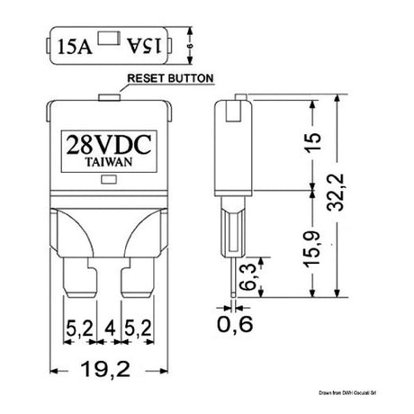 Osculati Resettable Blade Fuses 12/24 V 5-30A 14.005.01