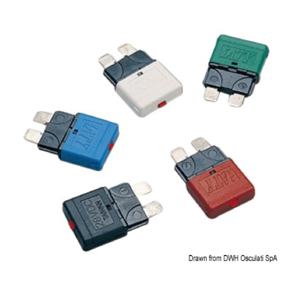 Osculati Resettable Blade Fuses 12/24 V 5-30A 14.005.01