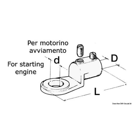 Osculati Terminale cavo batteria ad occhio fuso 14.034.00