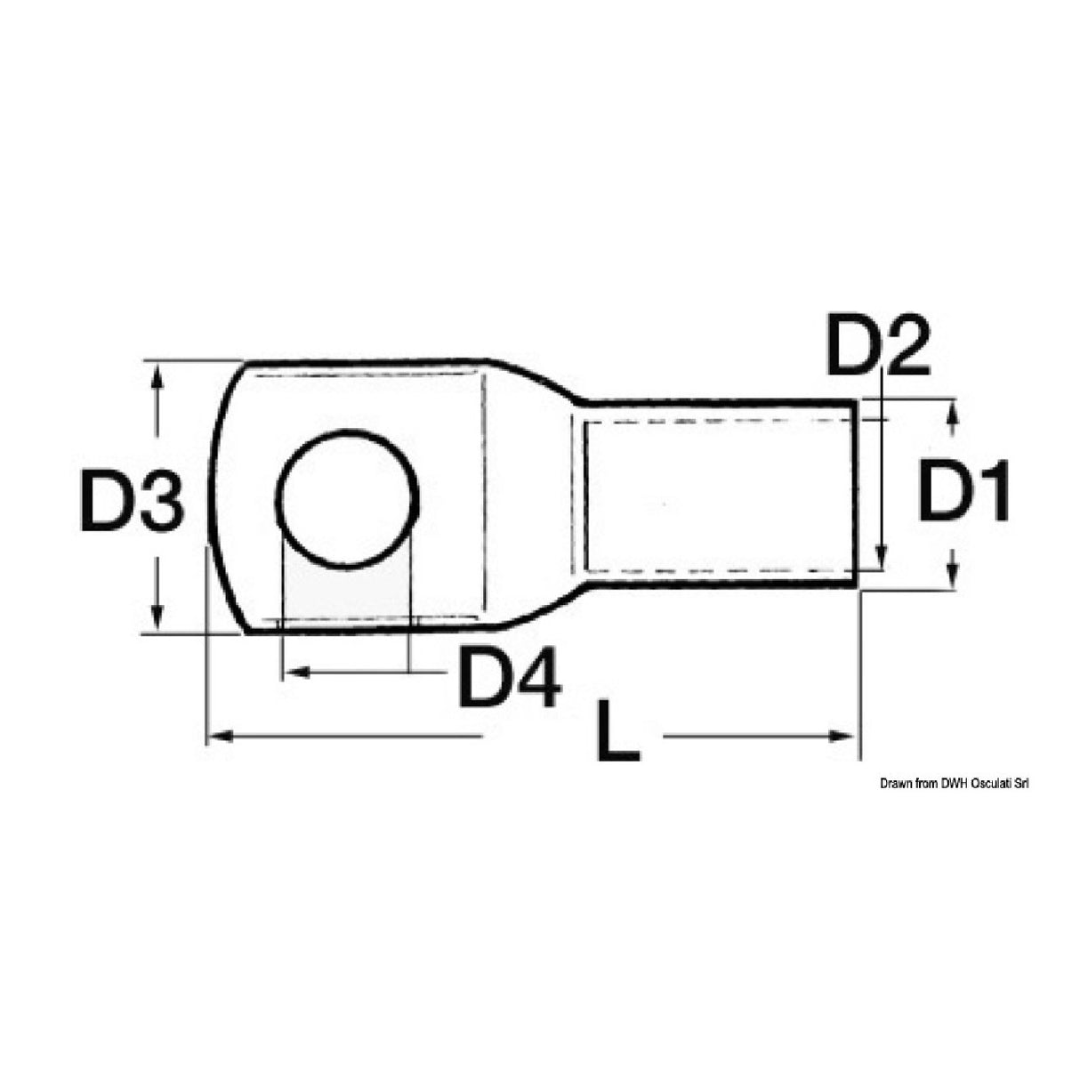 Terminales de potencia Osculati para cables eléctricos 14.035.06