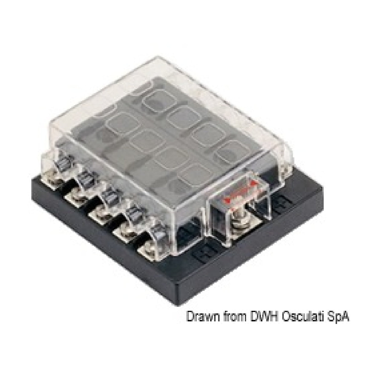 Caja de fusibles de cuchilla impermeable Osculati 14.100.70
