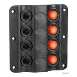 Osculati Pannello elettrico Wave Design con interruttori a bascula con LED 14.104.01