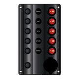 Cuadro eléctrico Osculati Wave Design con interruptores basculantes y LED 14.104.01