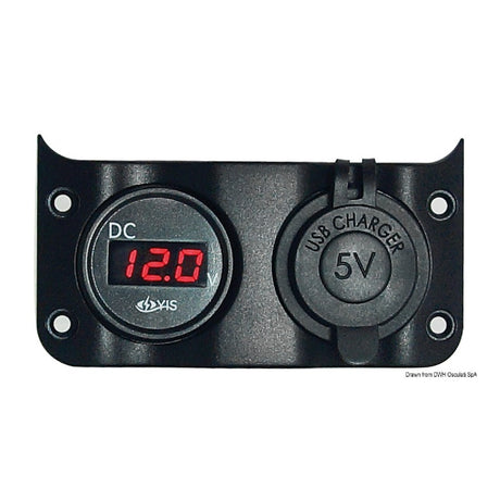 Osculati Voltmeter 3/30 V for Wave 14.104.08 electrical panel
