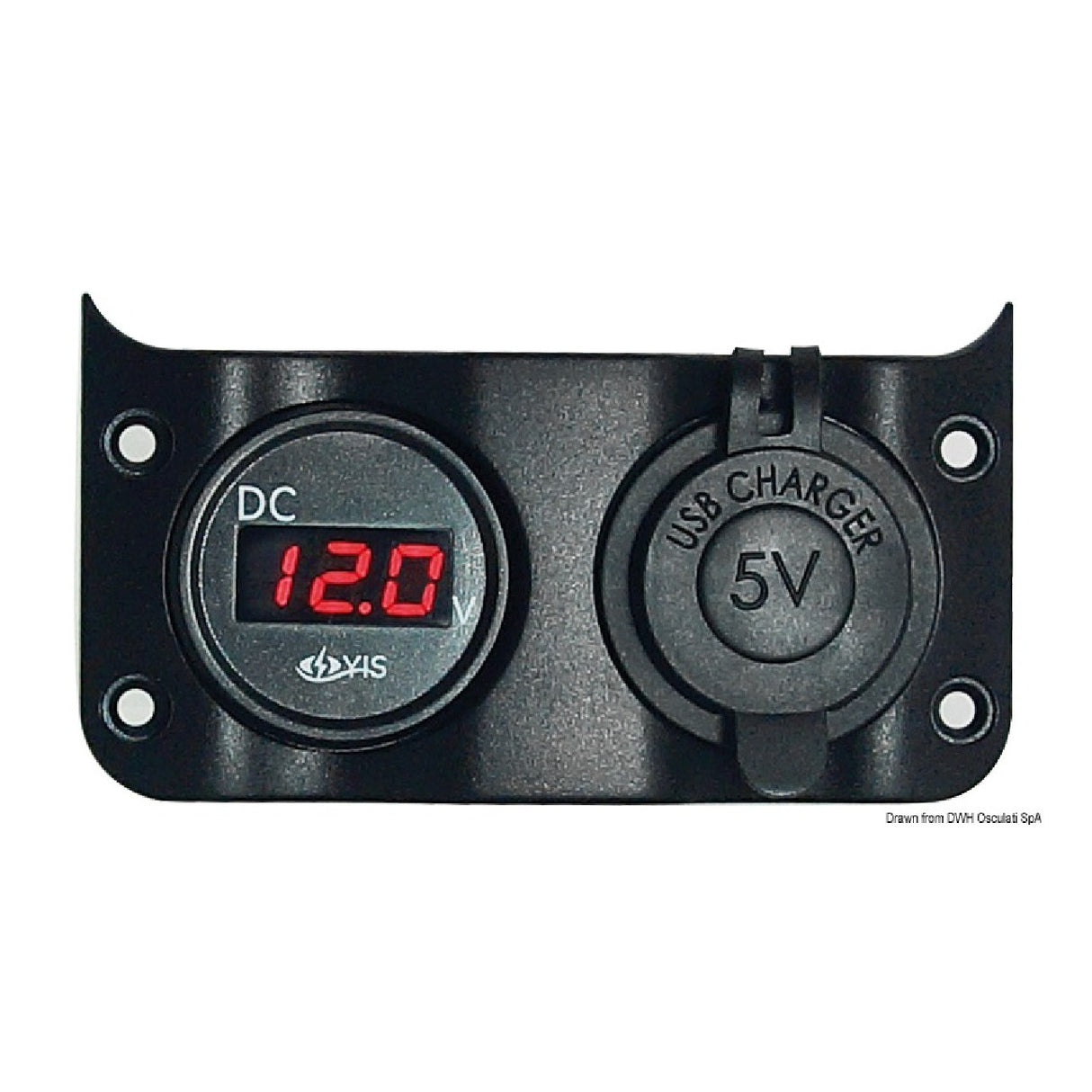 Voltímetro Osculati 3/30 V para cuadro eléctrico Wave 14.104.08