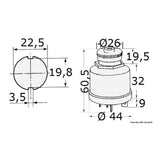 Osculati IP65 watertight ignition key 14.135.00