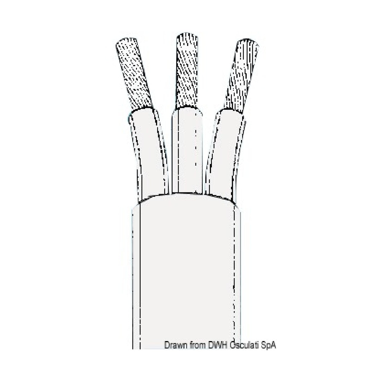 Osculati Cavo elettrico marino in rame rivestito in PVC superisolato Nero, bianco, blu 14.147.15
