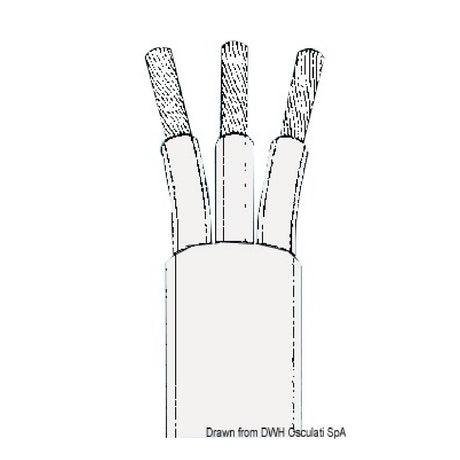 Osculati Cavo elettrico marino in rame rivestito in PVC superisolato Nero, bianco, blu 14.147.15