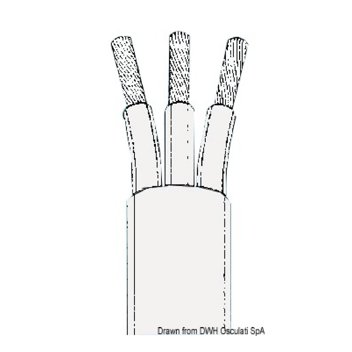 Cable Eléctrico Marino Osculati de Cobre Recubierto de PVC Superaislado Negro, Marrón y Rojo 14.149.10