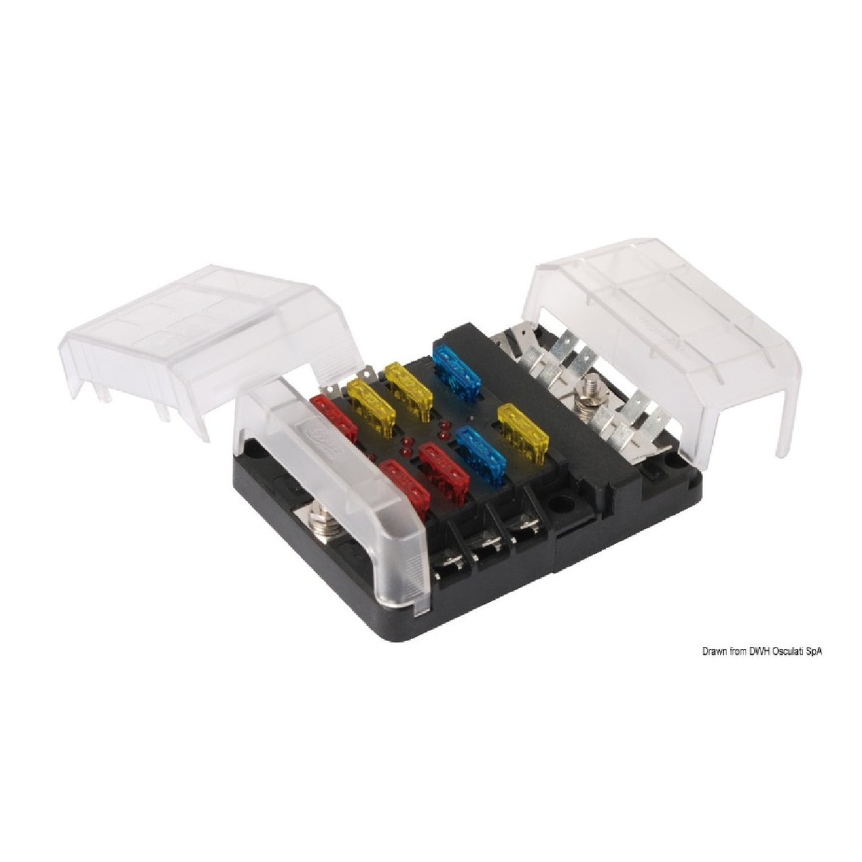 Osculati Cajas de fusibles modulares 6 plazas 14.182.01