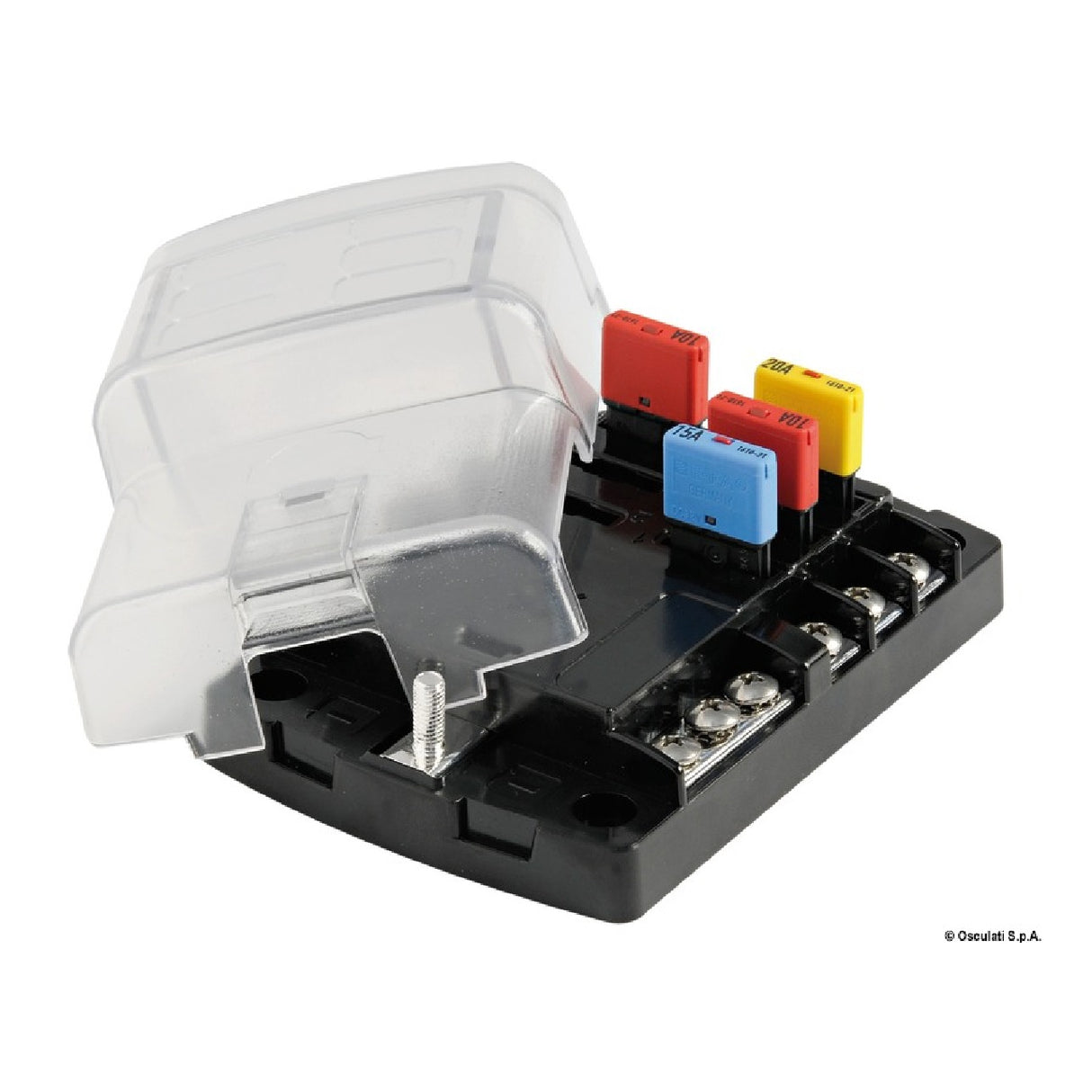 Caja de fusibles reiniciable Osculati con 6/12 plazas 14.183.26