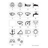Osculati Lasergravierte Symbole OVAL Wippschalter für Marina TOP Schalter mit beleuchteten Symbolen 14.213.21