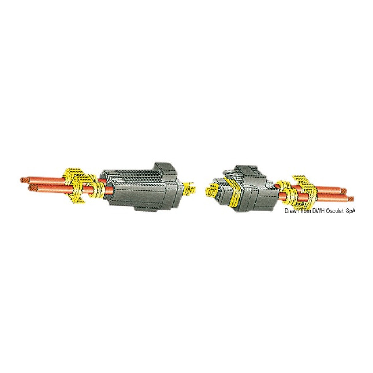 Osculati Wasserdichter Steckverbinder Kabelstecker 14.232.01