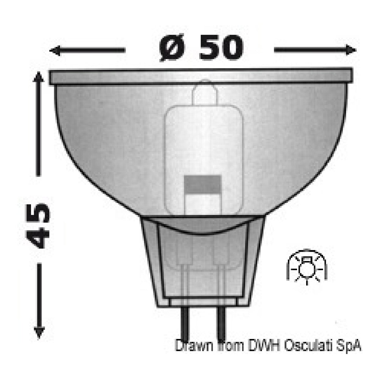 Osculati Lampadina alogena MR 16 12 V 14.258.57