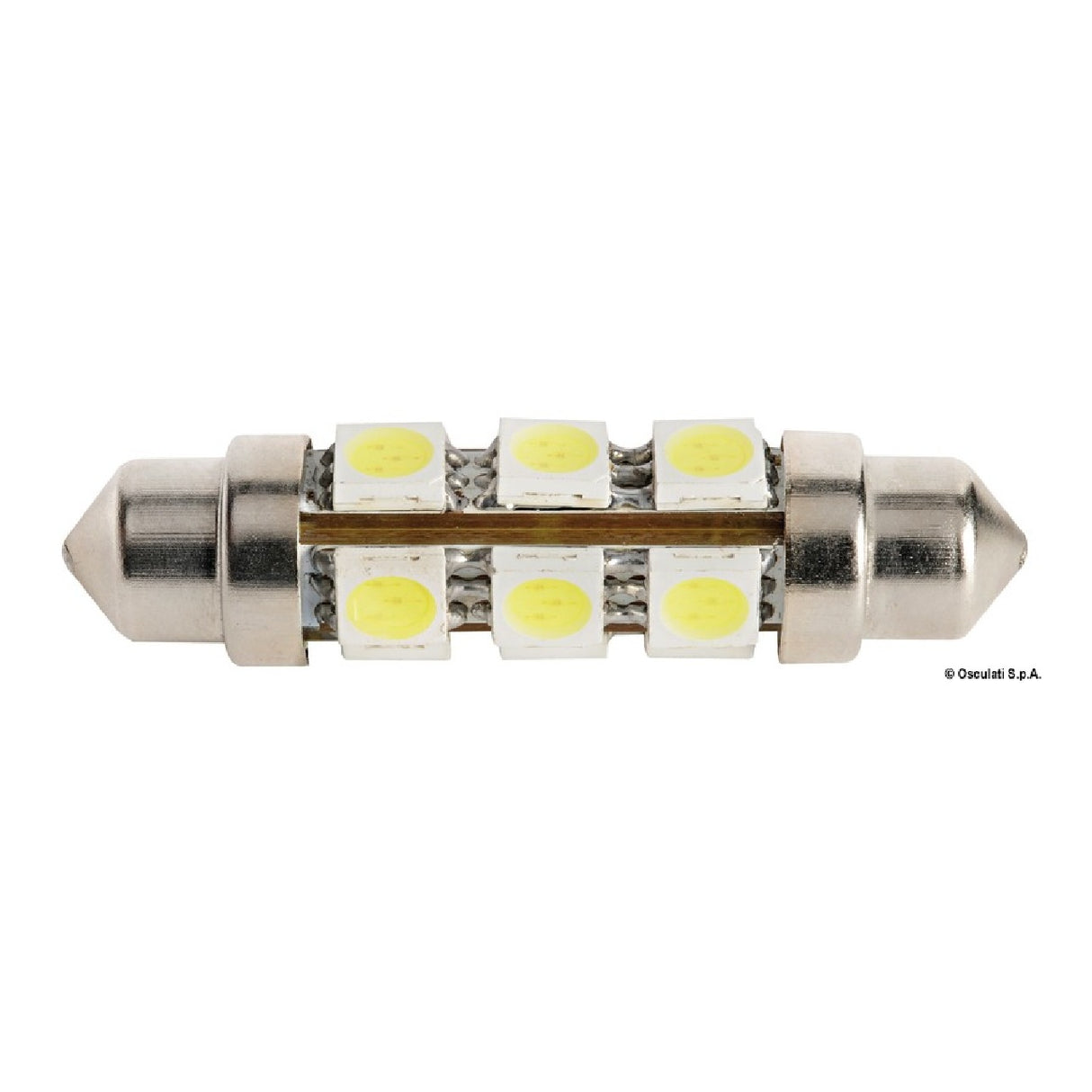 Osculati 2 x 44 mm 3000 K LED Torpedo Bulbs 14.301.24 - 1 pack of 1 pcs 14.301.24